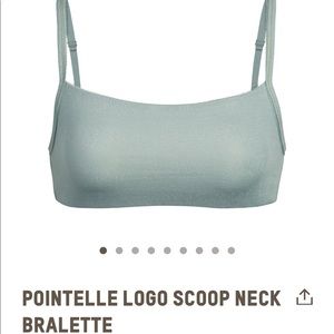 SKIMS POINTELLE LOGO SCOOP NECK BRALETTE